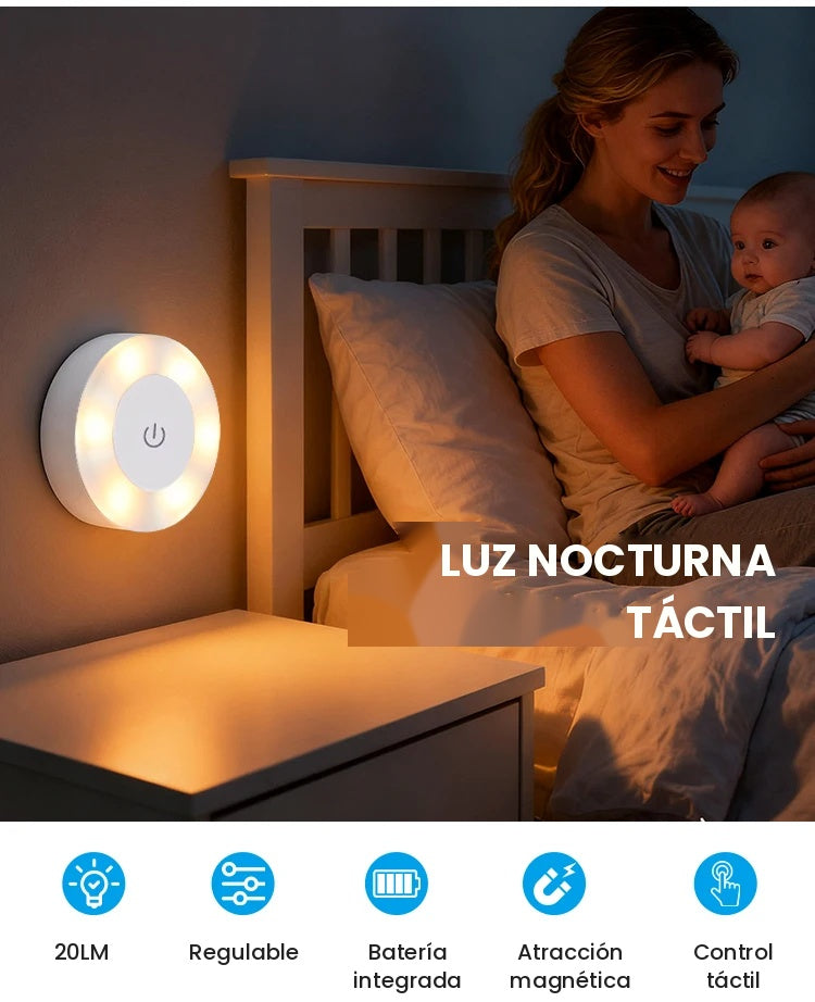 Luz Instantánea Donde La Necesites — Mini Lámpara LED Táctil Recargable