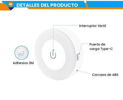 Luz Instantánea Donde La Necesites — Mini Lámpara LED Táctil Recargable