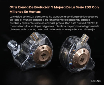 KZ EDX Pro X — Sonido Nítido, Elegí tu Estilo