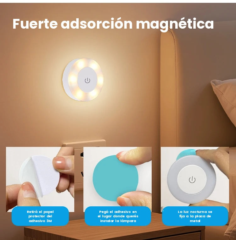 Luz Instantánea Donde La Necesites — Mini Lámpara LED Táctil Recargable