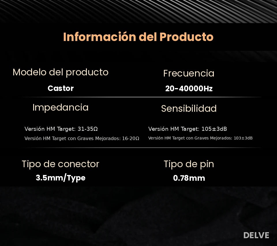 KZ Castor — Afinación de Estudio (Harman Target Natural Tuning)