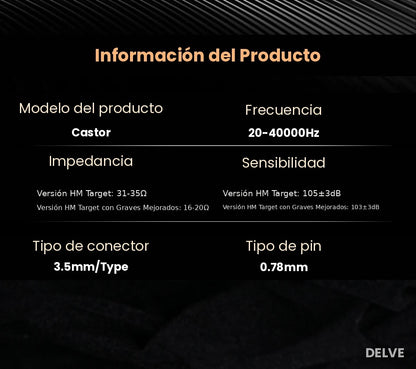 KZ Castor — Afinación de Estudio (Harman Target Natural Tuning)