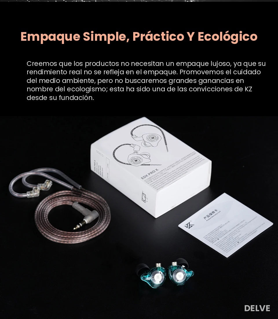 KZ EDX Pro X — Sonido Nítido, Elegí tu Estilo