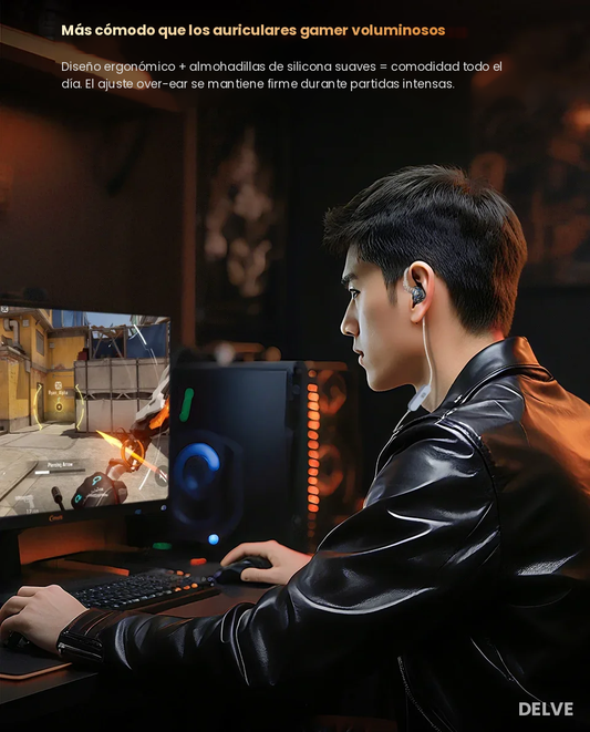 Monitoreo HD para Gamers y Streamers — KZ Gale Blanco Con Micrófono