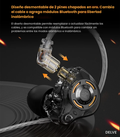Monitoreo HD para Gamers y Streamers — KZ Gale Blanco Con Micrófono
