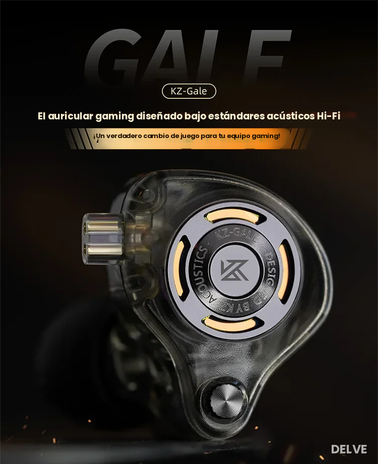 Monitoreo HD para Gamers y Streamers — KZ Gale Blanco Con Micrófono